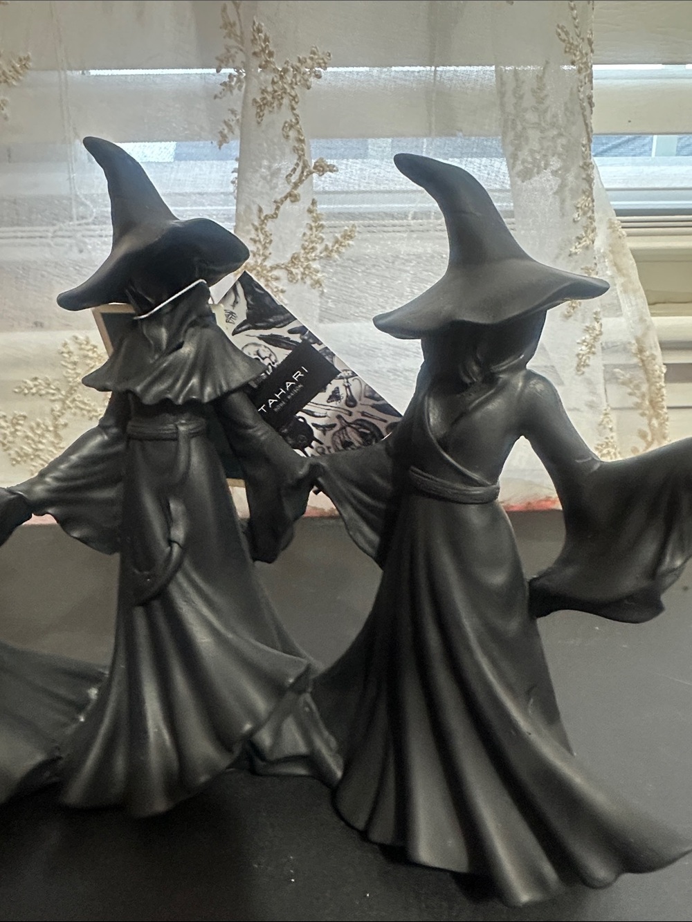 Tahari Halloween black ghost witches decor - Picture 3 of 4